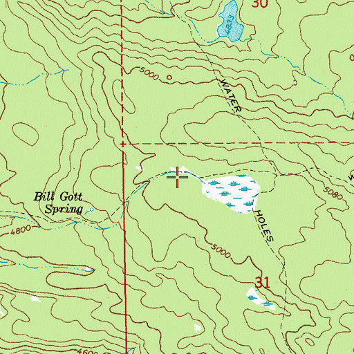 Topographic Map of Wildcat Trail, OR