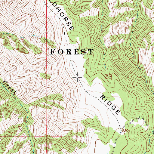Topographic Map of Wildhorse Ridge, OR