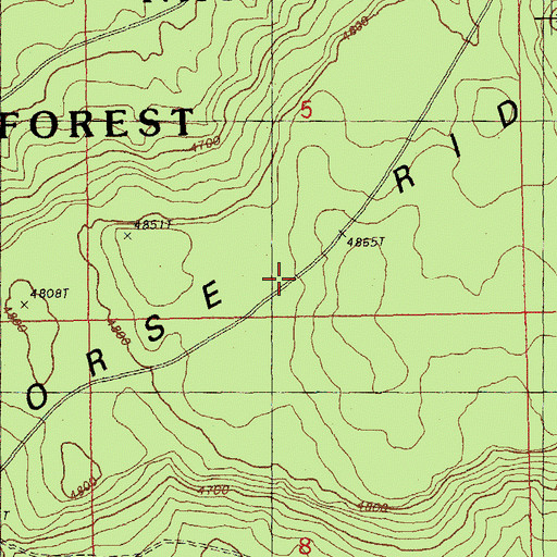 Topographic Map of Wildhorse Ridge, OR