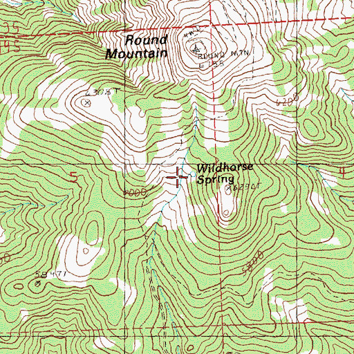 Topographic Map of Wildhorse Spring, OR