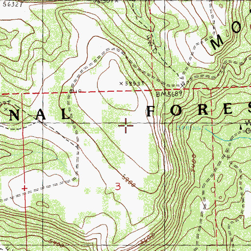 Topographic Map of Wiley Flat Recreation Site, OR