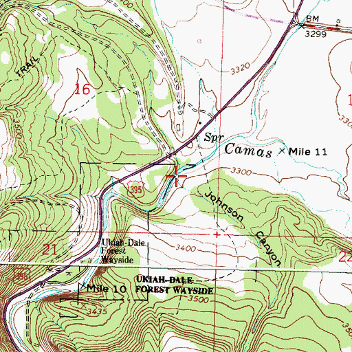 Topographic Map of Wilkins Creek, OR