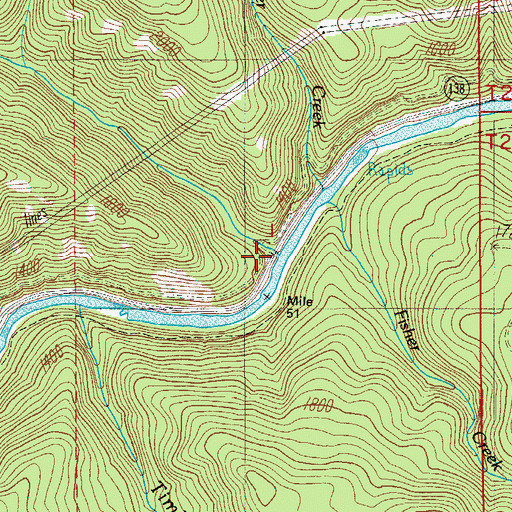 Topographic Map of Williams Creek, OR