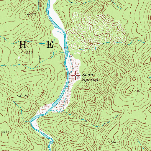 Topographic Map of Soda Spring, AZ