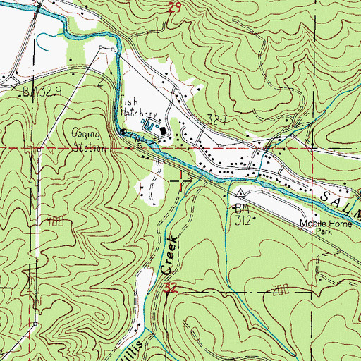 Topographic Map of Willis Creek, OR