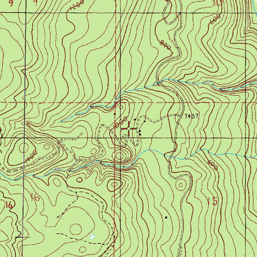 Topographic Map of Wilson Cabin, OR