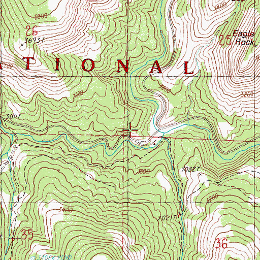 Topographic Map of Wilson Creek, OR