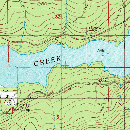 Topographic Map of Winberry, OR