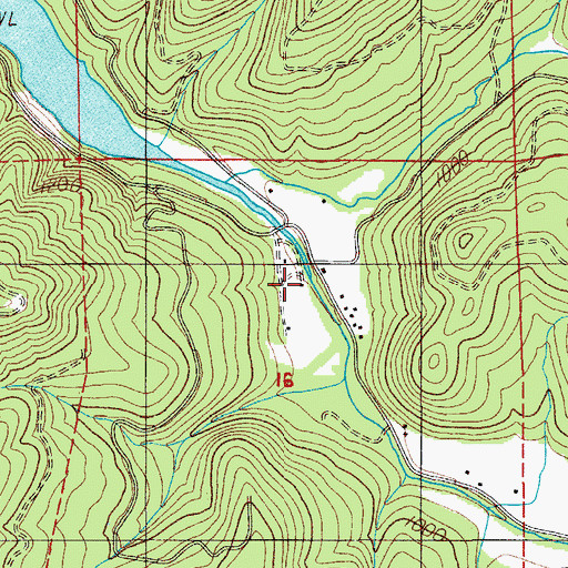 Topographic Map of Winberry Creek, OR