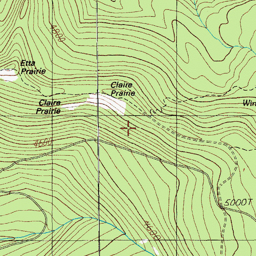 Topographic Map of Winchester Forest Camp (historical), OR