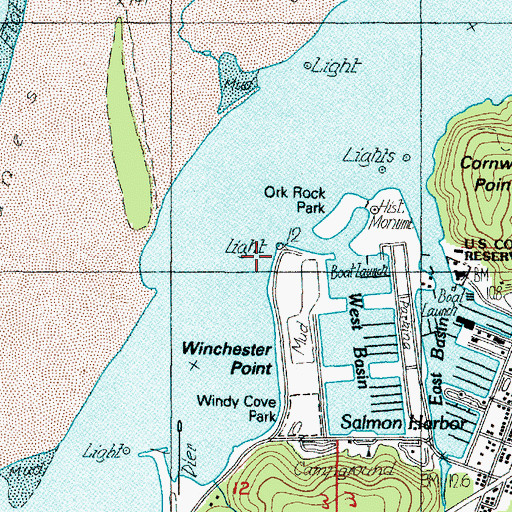 Topographic Map of Winchester Point, OR