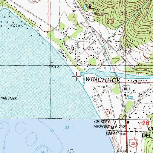 Topographic Map of Winchuck River, OR