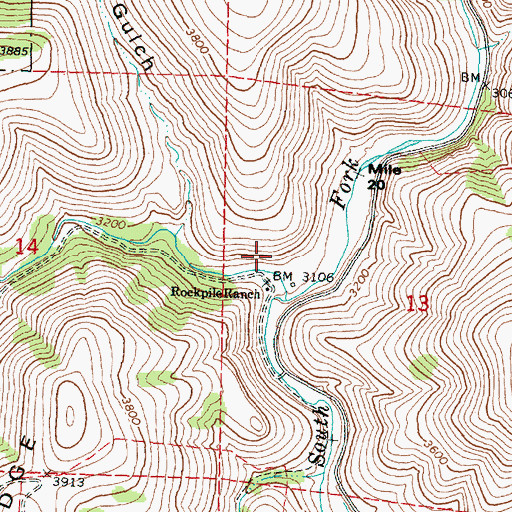 Topographic Map of Wind Creek, OR