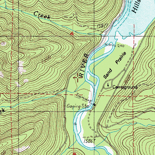 Topographic Map of Windfall Creek, OR