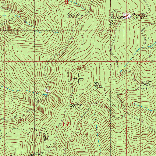 Topographic Map of Windy Camp Lookout, OR
