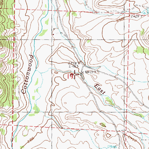 Topographic Map of Windy Canyon, OR