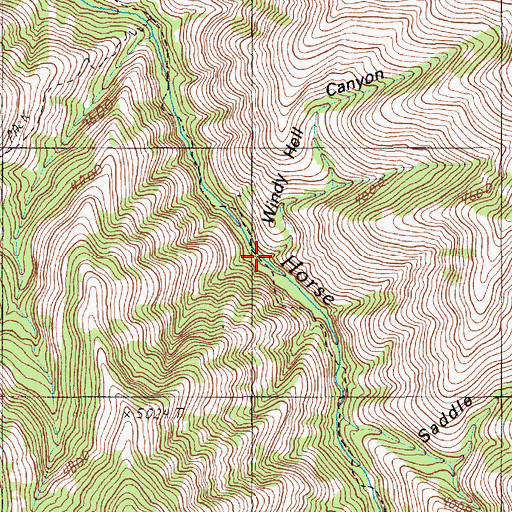 Topographic Map of Windy Hell Canyon, OR