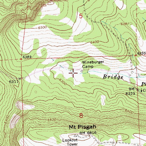 Topographic Map of Wineburger Camp, OR