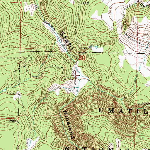 Topographic Map of Wineland Canyon, OR