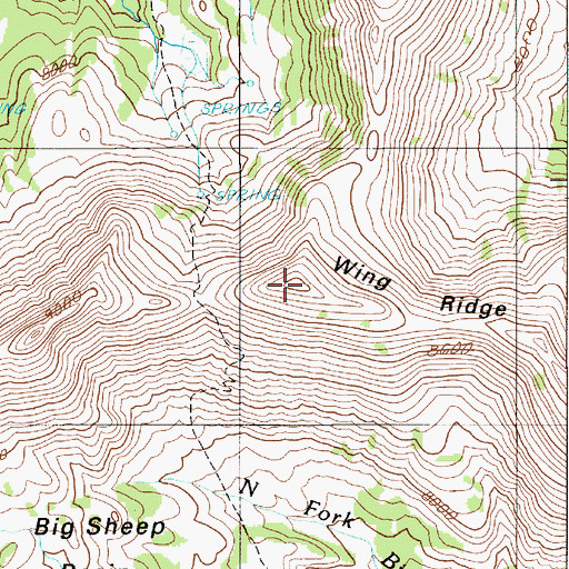Topographic Map of Wing Ridge, OR