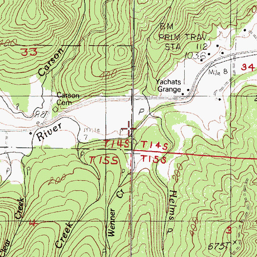 Topographic Map of Wenner Creek, OR