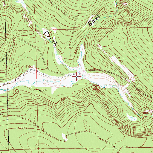 Topographic Map of Witham Creek, OR