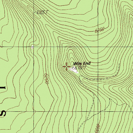 Topographic Map of Wits End, OR