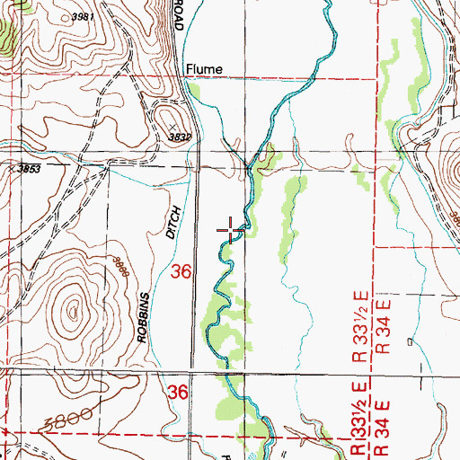 Topographic Map of Wolf Creek, OR