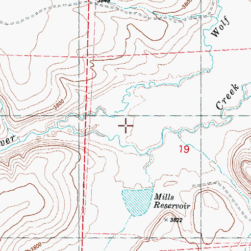 Topographic Map of Wolf Creek, OR