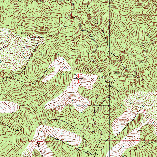 Topographic Map of Wolf Gap, OR