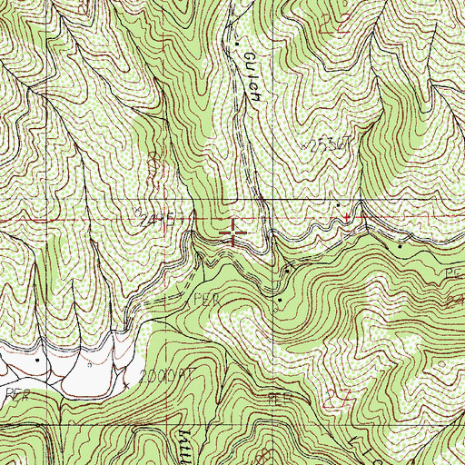 Topographic Map of Wolf Gulch, OR