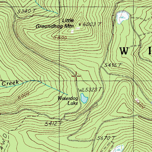 Topographic Map of Wolf Shelter, OR