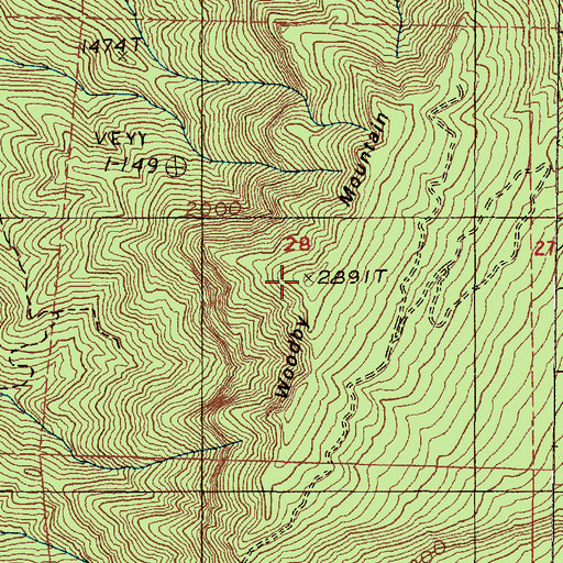Topographic Map of Woodby Mountain, OR
