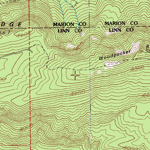 Topographic Map of Woodpecker Trail, OR
