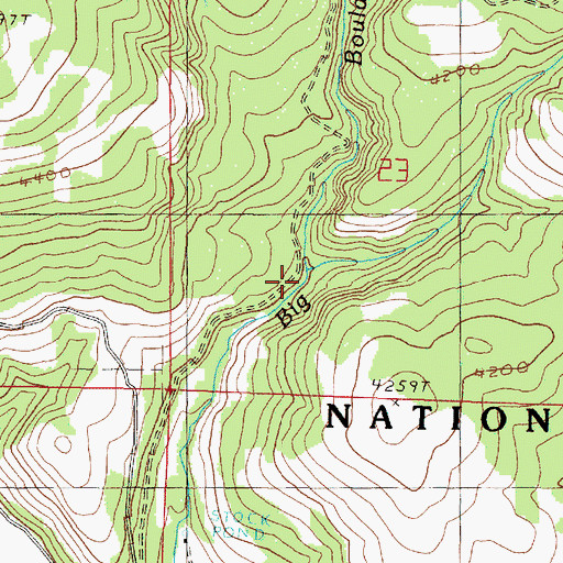 Topographic Map of Wray Creek, OR