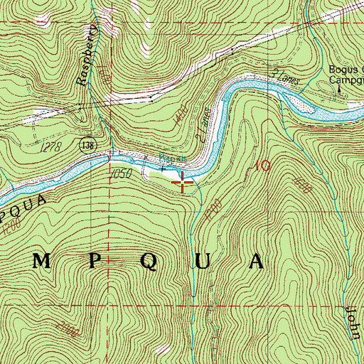 Topographic Map of Wright Creek, OR