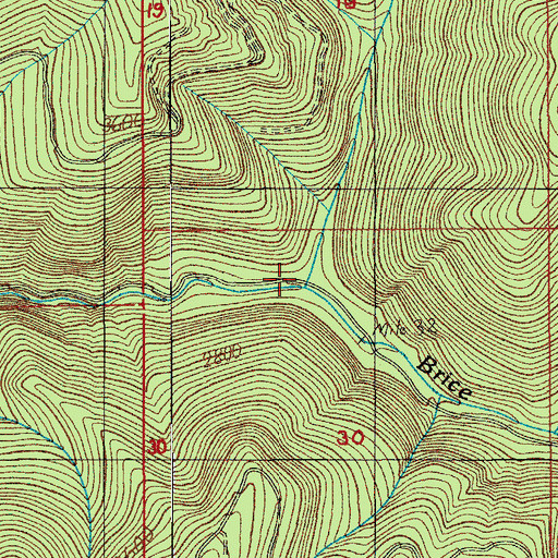 Topographic Map of Wyatt Creek, OR