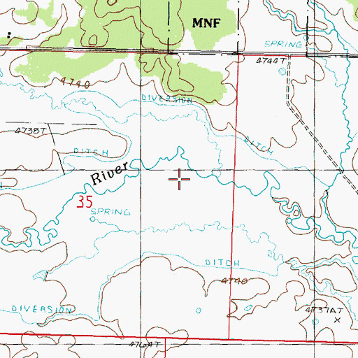 Topographic Map of Wymer Creek, OR