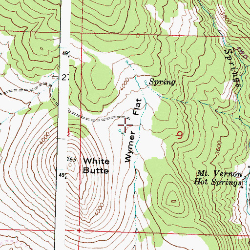 Topographic Map of Wymer Flat, OR