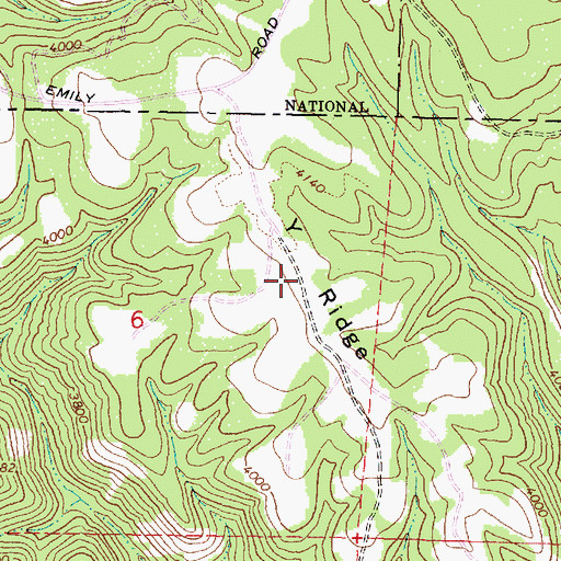 Topographic Map of Y Ridge, OR