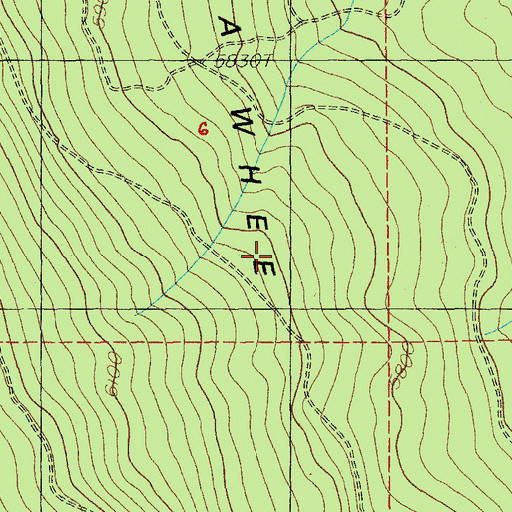 Topographic Map of Ya Whee Plateau, OR