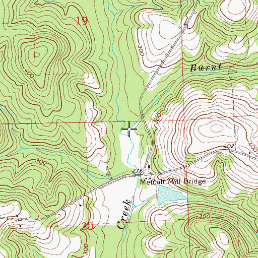 Topographic Map of Burnt Mill Branch, AL