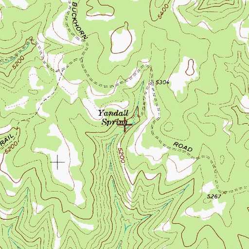 Topographic Map of Yandall Spring, OR