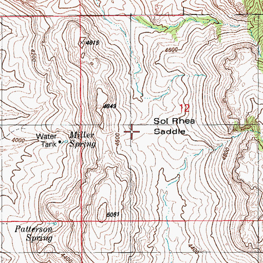 Topographic Map of Sol Rhea Saddle, AZ