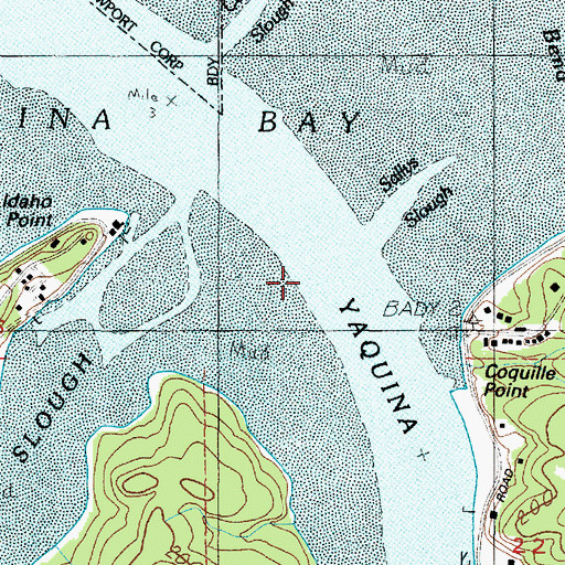 Topographic Map of Yaquina River, OR