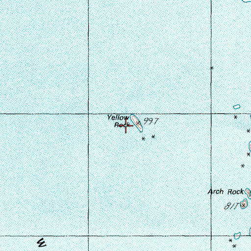 Topographic Map of Yellow Rock, OR