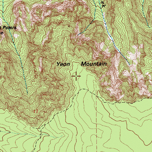 Topographic Map of Yeon Mountain, OR