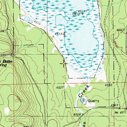 Topographic Map of Yoss Creek, OR