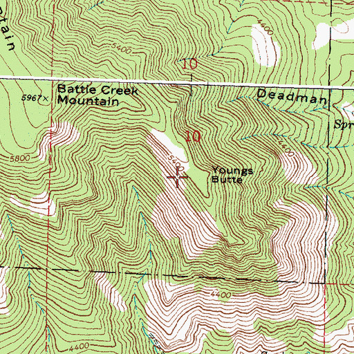 Topographic Map of Youngs Butte, OR