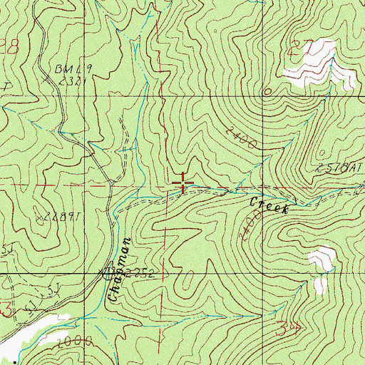 Topographic Map of Younkers Ranch, OR